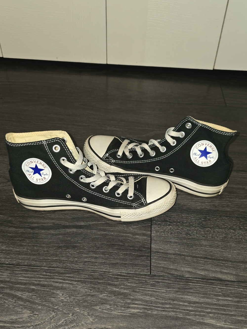 Converse High Top Sneakers in Black and White